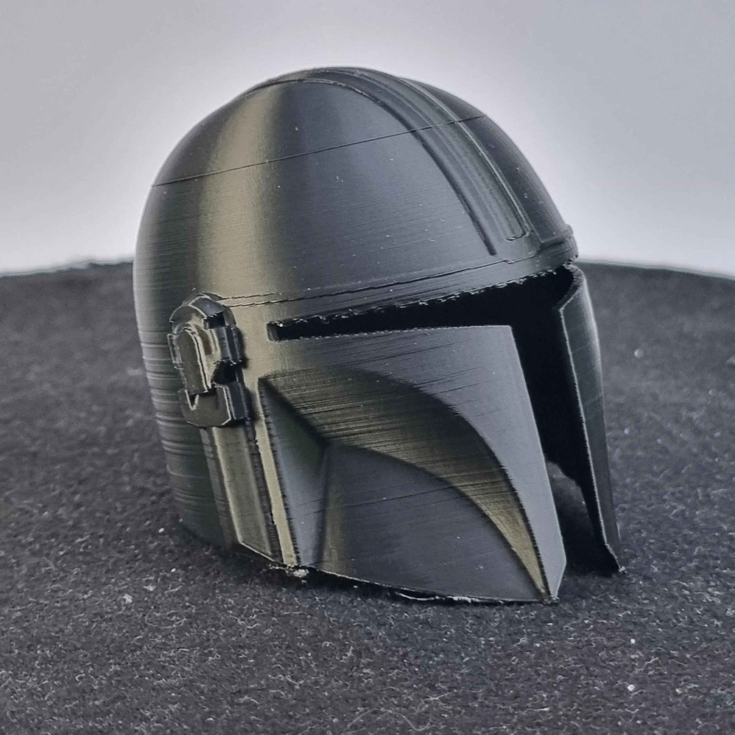 Din Djarin Helmet side view 3D printed Mandalorian cosplay NMT's Workshop