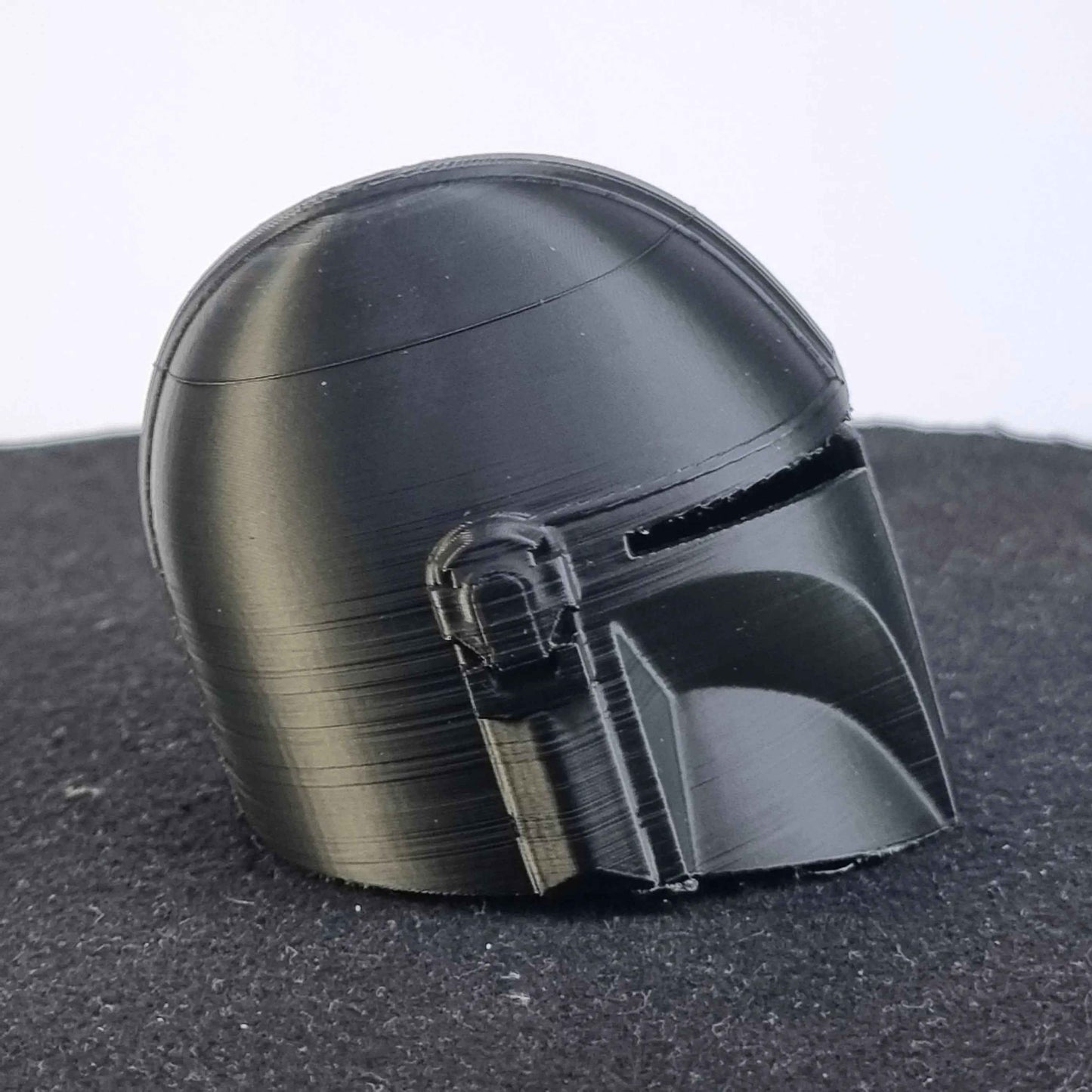 Din Djarin Helmet back view 3D printed cosplay NMT's Workshop