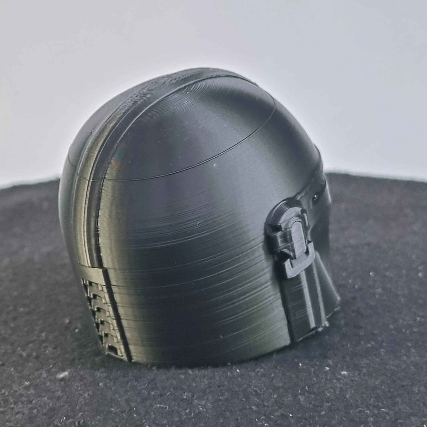 Din Djarin Helmet detail close-up beskar armor NMT's Workshop