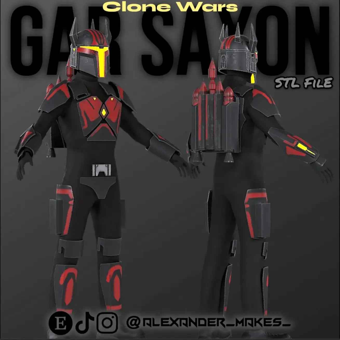Gar Saxon Armor – 3D printed Mandalorian cosplay – NMT's Workshop
