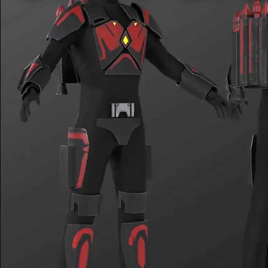 Gar Saxon Armor back view 3D printed Mandalorian cosplay NMT's Workshop