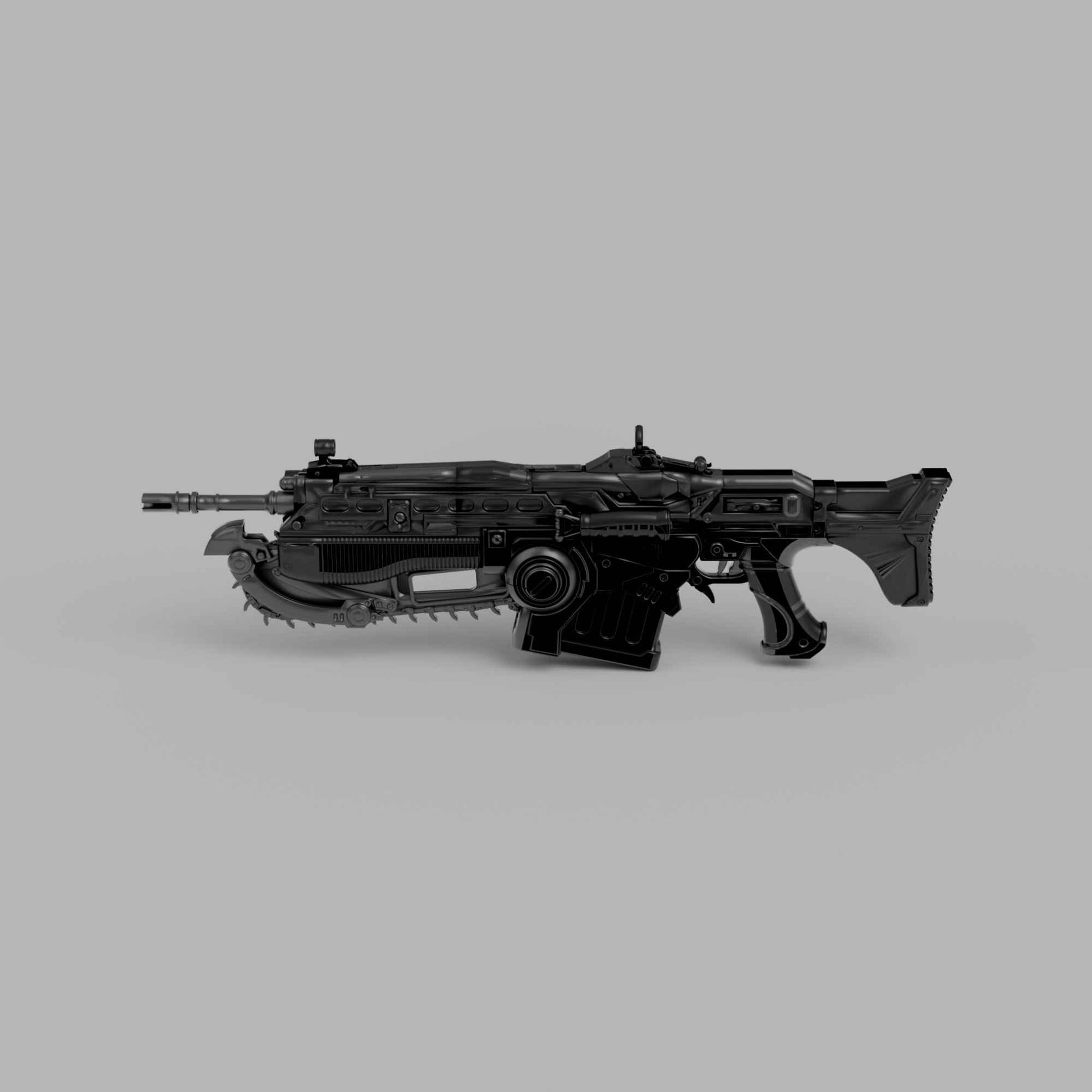 Motorized Lancer chainsaw rifle — Gears of War 3D print by NMT's Workshop