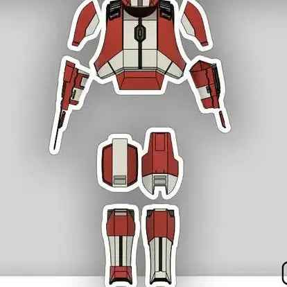 Mandalorian Armor SW-H5K side view 3D printed cosplay NMT's Workshop