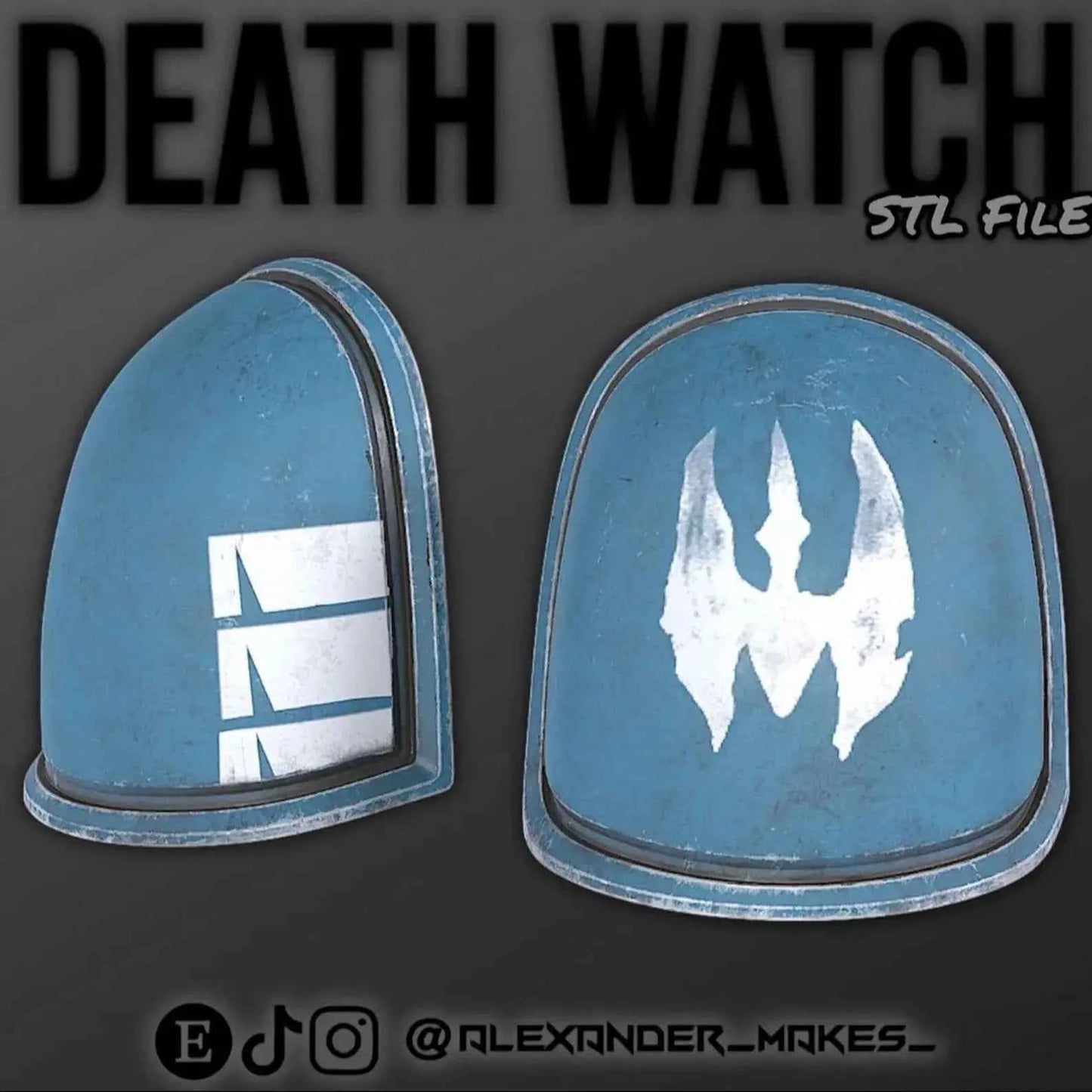 Mandalorian Shoulder Pad Customized Death Watch style 3D print NMT's Workshop
